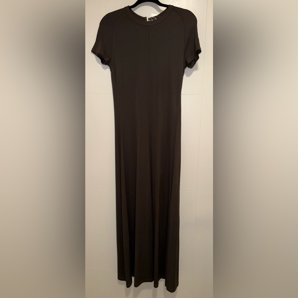 Toteme Olive Green Short Sleeve Maxi Dress - Picture 6 of 15
